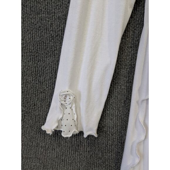 Giselle Shepatin Tunic Top Womens Small Ruffle Fluttery Hem Rosettes Streamers - Picture 2 of 14